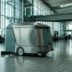 Gaussian Robotics autonomous floor cleaning robot in an airport terminal
