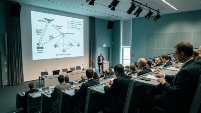 Academic conference presentation of the DustBot communication system